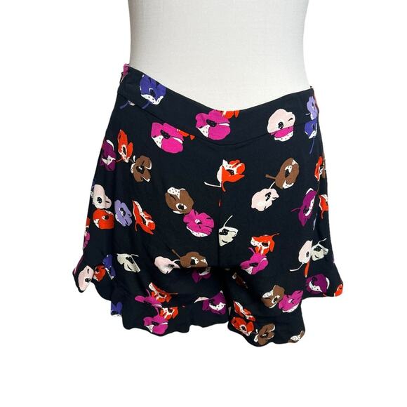 Kate Spade tap shorts with flounce hem floral day Disco print Sz 4 - Picture 2 of 6